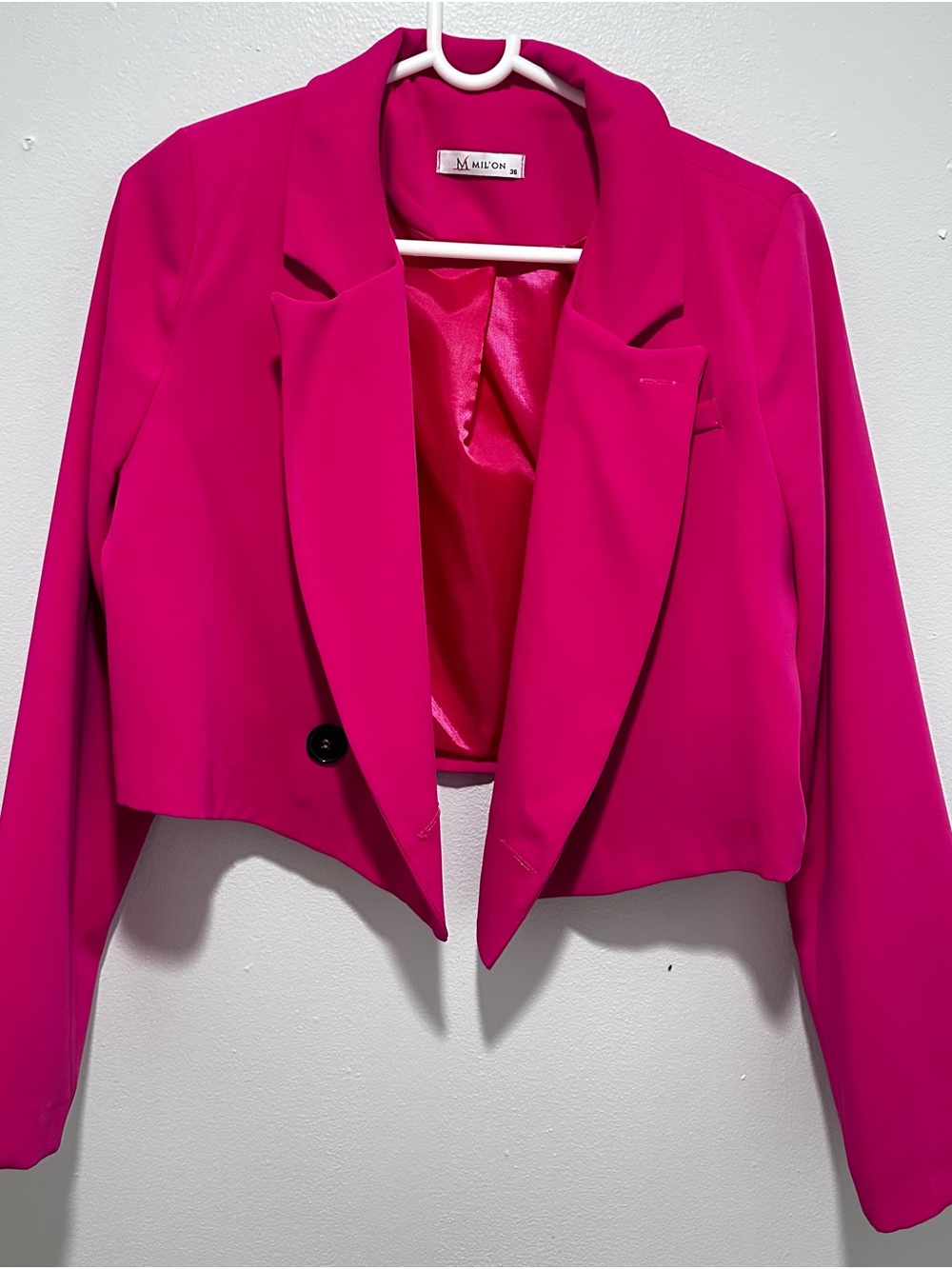 Hot Pink Cropped Blazer